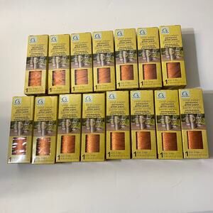 15 Orange Glitter Crafter's Square Vinyl Paper Permanent 4.5in x 48in New